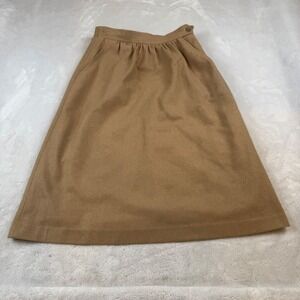 Summit Sportswear‎ Camel Wool Blend A Line Midi Skirt Size 10